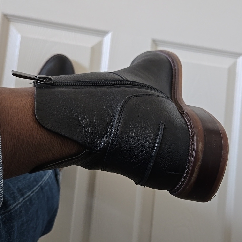 Franco Sarto Hero Black Leather Chelsea Boots Size 9.5 - Picture 11 of 11